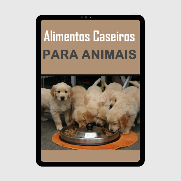 Mockup do Ebook Alimentos Caseiros para Animais